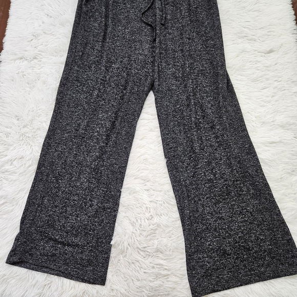 Soft Surroundings Sz PL Dark Gray Cowl Neck Soft Lounge Wide Leg Jumpsuit - Picture 4 of 11